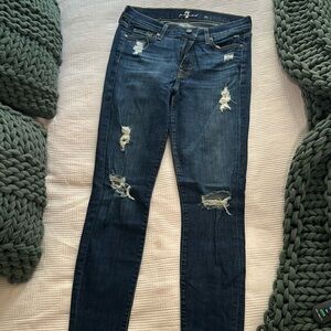 Distressed 7 for all Mankind jeans